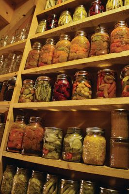 The Can-Do Couple 
Marion and Bob Faelten have been canning together for 50 years, ‘preserving’ the good life and enjoying every step of the twelve-month tango they dance from early spring when they sow their seeds to fall when they enjoy their homemade jellies, pickles, canned tomatoes, and homemade liqueurs. Photos by Jean Perry
