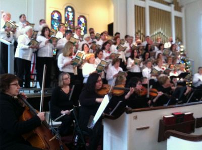 The Heart of Christmas
Marion’s First Congregational Church delivered the season’s perfection with Cassandra Morgan directing ‘The Heart of Christmas’ cantata. This annual event is sugar on the plums for anyone who appreciates live music.  The combined voices and instruments of over 60 performers filled the church with pitch perfect music telling the story of Jesus’ birth.  From bluesy pieces or full operatic compositions by Pepper Choplin the full house was delighted and moved tears to joy. Photo by Marilou Newell
