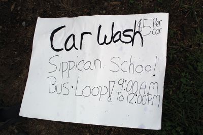 Sippican Elementary Car Wash
Sippican Elementary sixth graders turned Saturday's car wash into a fire engine wash, creating a waterfall of suds and having the kind of fun kids normally associate with what happens on the weekends before school is back in session. Organized by Volunteers at Sippican Elementary (VASE), the school's 501(c)(3) non-profit parent-teacher organization, the event held at the Marion school's bus loop off Main Street raised money for the students' mountain classroom trip, a three-day excursion planned for June 20
