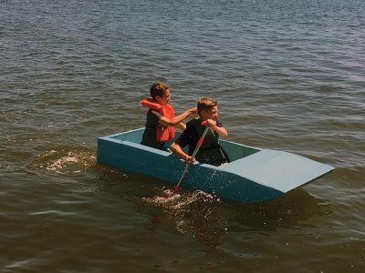 Cardboard Boat Race 
ORRJHS held the 6th annual Cardboard Boat Race on June 15 during S.C.O.P.E. week for 7th grade students. S.C.O.P.E. – Student Centered Opportunities for Personal Enrichment – is a week-long program that offers activities that challenge students while having fun! In addition to the cardboard boat race at the Mattapoisett YMCA, the week was filled with trips, tours, and activities, such as team building and the ropes course at the Dartmouth YMCA, a visit to Historic Faneuil Hall. Photo courtesy Kathryn Gauvin
