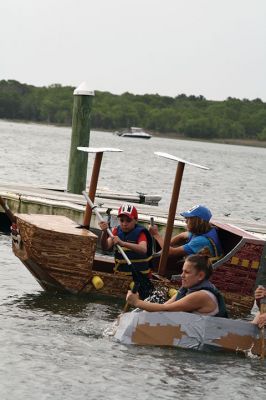 Cardboard Boats
SCOPE Week meant big fun at the beach in Mattapoisett for ORR Junior High seventh-graders who built their own boats and then raced them on June 5 in Mattapoisett. While half the students head off for Survival, the others enjoy a week of equally challenging tasks of the 40-year tradition of SCOPE that gives students a chance to learn while learning about themselves and each other. Photos by Jean Perry
