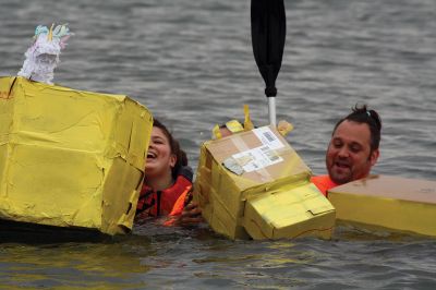 Cardboard Boats
SCOPE Week meant big fun at the beach in Mattapoisett for ORR Junior High seventh-graders who built their own boats and then raced them on June 5 in Mattapoisett. While half the students head off for Survival, the others enjoy a week of equally challenging tasks of the 40-year tradition of SCOPE that gives students a chance to learn while learning about themselves and each other. Photos by Jean Perry
