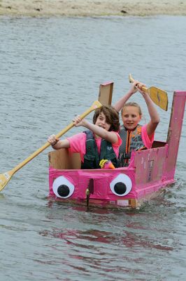 Cardboard Boats
SCOPE Week meant big fun at the beach in Mattapoisett for ORR Junior High seventh-graders who built their own boats and then raced them on June 5 in Mattapoisett. While half the students head off for Survival, the others enjoy a week of equally challenging tasks of the 40-year tradition of SCOPE that gives students a chance to learn while learning about themselves and each other. Photos by Jean Perry
