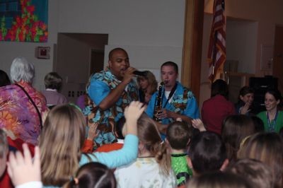 PanNeubean Steel
PanNeubean Steel, a reggae/Afro-Caribbean/calypso/jazz ensemble, entertained Center and Old Hammondtown Schools on January 28, 2010. Their energy was enough to get the whole auditorium up and dancing. Photo by Anne OBrien-Kakley.
