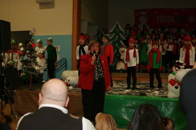 Melton The Warm-Hearted Snowman
The students of Center School performed their holiday production of Melton The Warm-Hearted Snowman to a full house of adoring family members and friends on Thursday December 19th.  Directed by Ms. Willow Dowling the entire student body lent their talents and enthusiasm to this story of a snowman ‘born’ with a warm heart.  Photo by Marilou Newell
