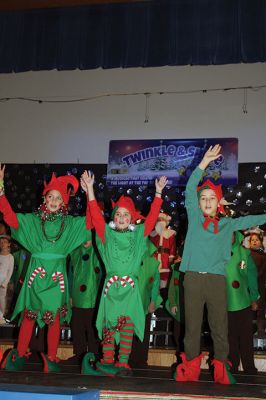 Sparkle and Shine
Center School’s first, second, and third graders treated their classmates and teachers to their annual holiday performance in the gymnasium on Monday, December 21. The students presented “Sparkle and Shine,” a musical celebrating the light at the top of the tree. Photos by Jean Perry
