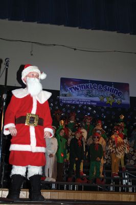 Sparkle and Shine
Center School’s first, second, and third graders treated their classmates and teachers to their annual holiday performance in the gymnasium on Monday, December 21. The students presented “Sparkle and Shine,” a musical celebrating the light at the top of the tree. Photos by Jean Perry
