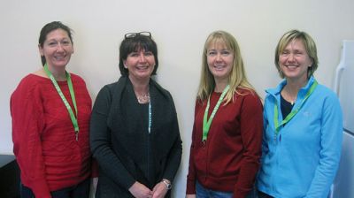 Volunteer Moms
Four of the Six Volunteer Moms who spoke about the role they play at the Center School in Mattapoisett. From left to right, Melanie Vandal, Shannon Giumetti, Pamela Souza and Monika Whalley. 
