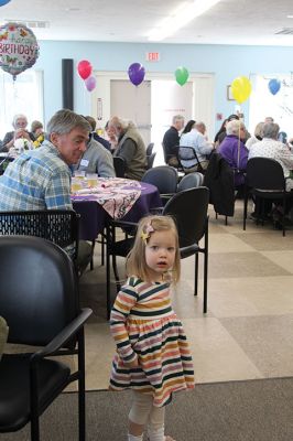 Centenarians
Centenarians Ann and Roy “Will” Wingate, a married couple, both turn 100 years old in 2025, so the Friends of the Marion Council on Aging held a celebration honoring the Wingates for their achievement on April 10 at the Cushing Community Center. Photos by Mick Colageo
