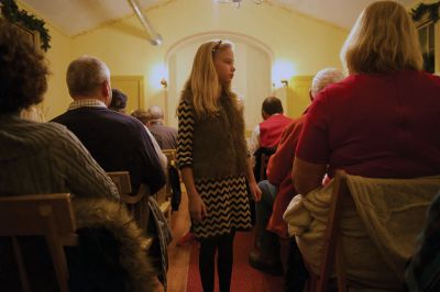 Tinkhamtown Chapel Christmas
The spirit of Christmas came to Mattapoisett on December 19 by way of Christmas caroling at the annual Tinkhamtown Chapel Christmas carol sing. The little chapel was filled with the voices of those who keep this decades-old tradition alive and pass it on to the next generation. Photos by Colin Veitch
