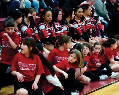 Bulldog Cheerleaders
About 15 graduates from ORRs cheer clinic, ages 7 to 9, performed with the ORR Varsity Bulldog Cheerleaders on Friday, February 4, 2011. The performance was part of a fundraiser for cheerleaders to purchase uniforms and other related cheer materials. Photos by Jim Mahaney. 
