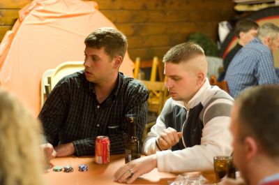 Texas Hold em
Ed Martin III checks his cards and considers a move at the Chloe Harding Fund Texas Hold em Tournament on March 5, 2011. Sixty-four players came out to support Chloe. Mr. Martin finished in fourth place. Photo by Felix Perez.
