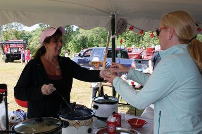 Chowder’s ON! 
…and so is the competition. Public safety employees and professional establishments served up their best chowders during the September 16 Mattapoisett Firefighters Association’s 3rd Annual Chowder Cook-Off. Photos by Jean Perry
