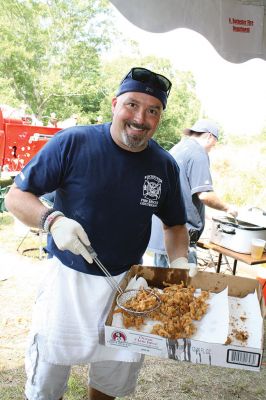 Chowder’s ON! 
…and so is the competition. Public safety employees and professional establishments served up their best chowders during the September 16 Mattapoisett Firefighters Association’s 3rd Annual Chowder Cook-Off. Photos by Jean Perry
