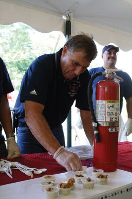 Chowder’s ON! 
…and so is the competition. Public safety employees and professional establishments served up their best chowders during the September 16 Mattapoisett Firefighters Association’s 3rd Annual Chowder Cook-Off. Photos by Jean Perry
