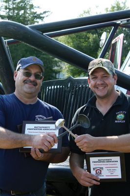 Chowder’s ON! 
…and so is the competition. Public safety employees and professional establishments served up their best chowders during the September 16 Mattapoisett Firefighters Association’s 3rd Annual Chowder Cook-Off. Photos by Jean Perry
