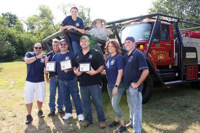 Chowder’s ON! 
…and so is the competition. Public safety employees and professional establishments served up their best chowders during the September 16 Mattapoisett Firefighters Association’s 3rd Annual Chowder Cook-Off. Photos by Jean Perry
