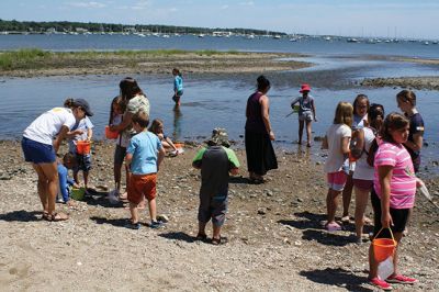 Shining Tides in Mattapoisett
Children explored the shore with Cassie Lawson and Becca Stroud from the Buzzards Bay Coalition on July 31 at Shining Tides in Mattapoisett, enjoying a scavenger hunt along with the exploration of sea animal habitats. Photos by Jean Perry
