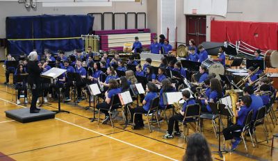 Friends of Old Rochester Music
The Friends of Old Rochester Music (F.O.R.M.) recently held their Scholarship concerts in the ORR High School gymnasium, featuring all five ORR districts. Choirs performed on March 5 and bands on March 12. The Sippican Chorus featured soloists Olivia Crillo and Gigi Arone. Choral music teachers Sarah Leahy (Old-Hammondtown) and Susan Audette (Rochester Memorial School) directed their respective choruses. Photos courtesy ORR District
