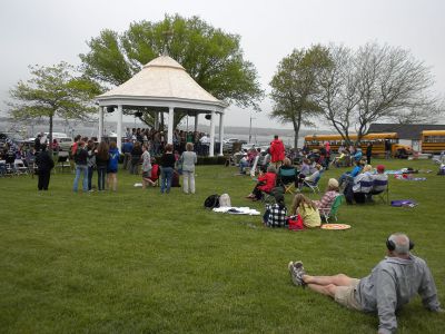 Concert in the Park
 It’s a windy wet day but it didn’t dampen the spirits of the musicians at Shipyard Park On Thursday May 23. The Junior High band and Chorus entertained the masses through the gusts and mist for a grand kick off to the summer concert season. Photos by Paul Lopes
