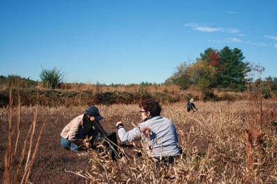 Cranberry Outing
Perfect weather brought out the young and the young at heart to the second annual cranberry harvest at “The Bogs” on Acushnet Road in Mattapoisett, a Buzzards Bay Coalition property. The retired bog acreage is slowly returning to meadows and woodlands. But for now cranberries continue to grow giving the do-it-yourself harvester a chance to enjoy nature’s bounty. Photos by Marilou Newell
