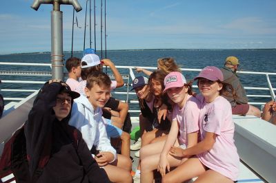 Cuttyhunk
Wendy Copps conducted an “Ocean in Motion” exercise at Barges Beach, and Kate Armstrong led children in an exploration of the saltmarsh as part of Old Hammondtown Elementary School’s field trip to Cuttyhunk on June 16. Approximately 70 Grade 6 graduates made the ferry ride from Mattapoisett to take part in a science field trip organized by the Mattapoisett Land Trust Education Committee and held in conjunction with the Massachusetts Cultural Council and the STEAM Academy. Photos by Mick Colageo
