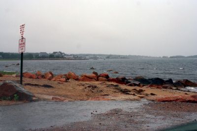 Danny's Here
A view of Neds Point during the August 29 storm, which was the result of the regions close call with Tropical Storm Danny. Photo by Anne OBrien-Kakley
