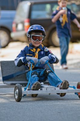 Ready, Set, Go!
On Sunday, March 21, 2010 The Marion Cub Scouts Pack 32 revived the annual soap-box derby after a three-year absence. Scouts raced carts down Holmes Street in Marion for a chance to help make their den the fastest in the pack. After several races and dozens of trips up and down the hill, the Webelos II Den went home with the title. Photos by Felix Perez.

