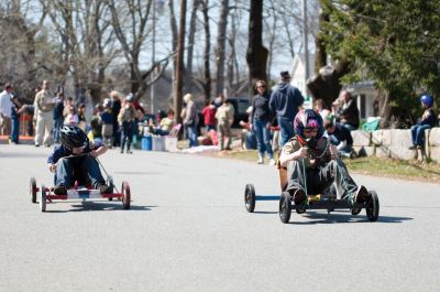 Ready, Set, Go!
On Sunday, March 21, 2010 The Marion Cub Scouts Pack 32 revived the annual soap-box derby after a three-year absence. Scouts raced carts down Holmes Street in Marion for a chance to help make their den the fastest in the pack. After several races and dozens of trips up and down the hill, the Webelos II Den went home with the title. Photos by Felix Perez.
