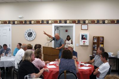 Jimmy Dexter
Jimmy Dexter received his long-awaited Old Rochester Regional High School honorary diploma from Superintendent of Schools Mike Nelson and ORR Principal Mike Devoll during an August 26 luncheon held at the Rochester Senior Center. Andrew Daniel, Rochester facilities manager who was instrumental in bringing the petition to Nelson’s attention, and Dexter’s sister Debbie Townsend both shared words with the packed house that turned out in Dexter’s honor. 
