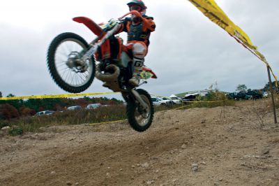 Plymouth Sands Trail Riders 
On Sunday, October 28, the Plymouth Sands Trail Riders bike club held a hare scramble at the Mattapoisett landfill.  The club, which boasts over 300 members from all around New England, had over 100 riders participate in the event.  Riders from teens up to seniors took off for the 40 minute races around the 2.5 mile wooded track.  Proceeds from the event will be part of an annual donation the club makes to fund cystic fibrosis research. Photo by Eric Tripoli
