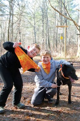 Hot to Trot
The third annual “Hot to Trot” dog walk hosted by the Sippican Lands Trust brought about 20 dogs and at least twice as many humans out for a post-Thanksgiving walk at the SLT’s White Eagle property in Marion on November 29. The property is about 1,200 contiguous acres of conservation land including 24 acres of cranberry bogs. Photos by Colin Veitch
