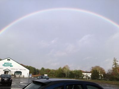 Double Rainbow
If you missed the spectacular double rainbow over the Tri-Town region last Thursday, then behold! Here is a great shot taken from the Rochester center by Thomas Parker. 
