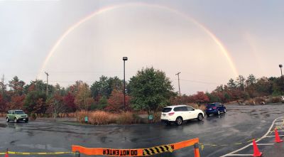 Double Rainbow
That double rainbow over Tri-Town last week stopped most of us in our tracks to catch a quick pic with our phones. Noi Sabal captured this fantastic shot from Shipyard Park in Mattapoisett, and Susan Roylance snapped this one on her way home from Wareham.
