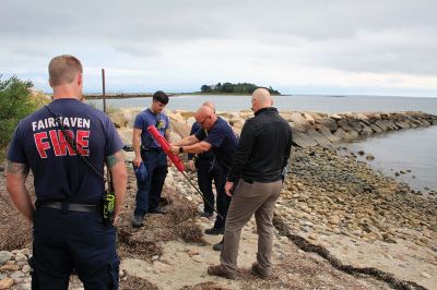 Oil Spill Drill
On Tuesday, the Town of Mattapoisett hosted a MassDEP-sponsored training course in cooperation with the Town of Fairhaven, representatives from the U.S. Coast Guard, Nuka Research and Planning Group and Moran Environmental Recovery. Working the Mattapoisett Harbormaster boat piloted by P.J. Beaudoin were Assistant Harbormaster Robert Clavin and intern Robert Haskell, and on the Mattapoisett Fire Department boat were Firefighter Daniel Cortes and Lieutenant Ross Macedo. Photos by Mick Colageo and Marilou New
