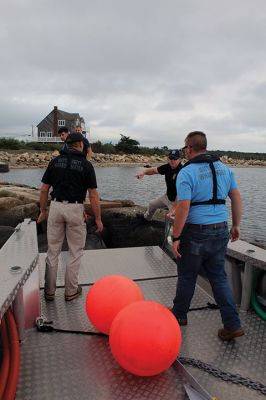 Oil Spill Drill
On Tuesday, the Town of Mattapoisett hosted a MassDEP-sponsored training course in cooperation with the Town of Fairhaven, representatives from the U.S. Coast Guard, Nuka Research and Planning Group and Moran Environmental Recovery. Working the Mattapoisett Harbormaster boat piloted by P.J. Beaudoin were Assistant Harbormaster Robert Clavin and intern Robert Haskell, and on the Mattapoisett Fire Department boat were Firefighter Daniel Cortes and Lieutenant Ross Macedo. Photos by Mick Colageo and Marilou New
