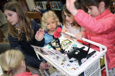 Drip Art
After school on April 22, a group of students headed right over to the Taber Library for an afternoon of “drip art” and making buttons to pin on the button mural as “Art Month” at the library comes to a close. Photos by Jean Perry
