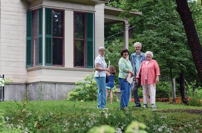 Emily Dickinson Museum
Frances DuBois, Judy Ferrari, George Hall and Cecelia Hall made the two hour trip from Rochester to the Emily Dickinson Museum in Amherst, MA, for the Highland Street Foundation’s Free Fun Fridays program on August 22. The four were part of a group from the Rochester Senior Center.
