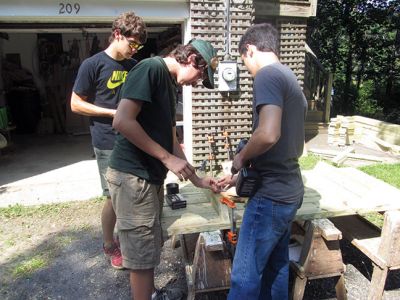 Boy Scout Eagle Project
Marion Troop 32’s newest Scout, Phillip Eisner, completed the work phase of his Boy Scout Eagle Project on August 10, 2014, three picnic tables for Pleasant Bay Community Boating (PBCB) in Chatham, Massachusetts.
