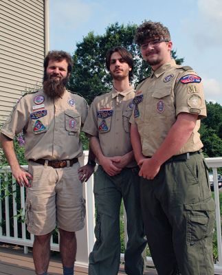 Troop 31 Eagle Scouts
From left, Troop 31 Eagle Scouts Trent Crook, Tyler Souza and Robbie Nordahl will be recognized on Sunday at the Rochester Grange. Photo by Mick Colageo
