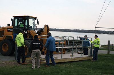 Eagle Scout Project
Adam Perkins of Mattapoisett has completed his Eagle Scout project, kayak racks for Shipyard Park. From September 2014 through April 2015 he managed all aspects of the project from securing funding, acquiring materials, to building the racks. On May 5 the racks where transported from his home on Abbey Lane to Shipyard Park by the Highway Department. On hand to receive the gift on behalf of the town was Harbormaster Jill Simmons.
