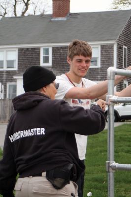 Eagle Scout Project
Adam Perkins of Mattapoisett has completed his Eagle Scout project, kayak racks for Shipyard Park. From September 2014 through April 2015 he managed all aspects of the project from securing funding, acquiring materials, to building the racks. On May 5 the racks where transported from his home on Abbey Lane to Shipyard Park by the Highway Department. On hand to receive the gift on behalf of the town was Harbormaster Jill Simmons.
