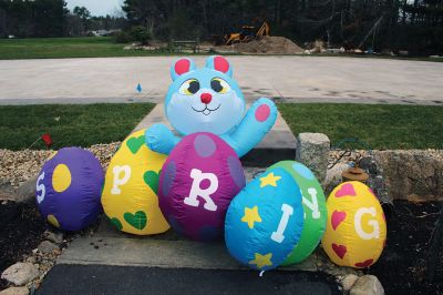 Lions Club Easter Egg Bingo Hunt 
Children had fun at Saturday’s Lions Club Easter Egg Bingo Hunt at Arch of the Meadow, located at the former airfield on Mendell Road in Rochester. Scenes include brothers Lucas (red coat) and Ryan (blue coat) Gelinas, who were excited to visit with the Easter Bunny played by Lindsey Bacchiocchi. Henry Kanaly won the raffle and took home a gift basket. Photos by Ashlyn Buzniak, Marilou Newell and Mick Colageo
