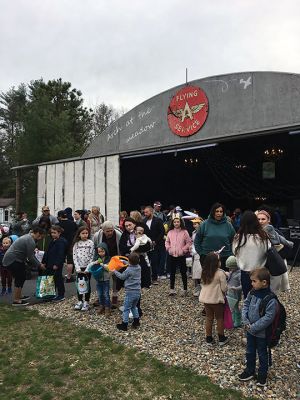 Lions Club Easter Egg Bingo Hunt 
Children had fun at Saturday’s Lions Club Easter Egg Bingo Hunt at Arch of the Meadow, located at the former airfield on Mendell Road in Rochester. Scenes include brothers Lucas (red coat) and Ryan (blue coat) Gelinas, who were excited to visit with the Easter Bunny played by Lindsey Bacchiocchi. Henry Kanaly won the raffle and took home a gift basket. Photos by Ashlyn Buzniak, Marilou Newell and Mick Colageo

