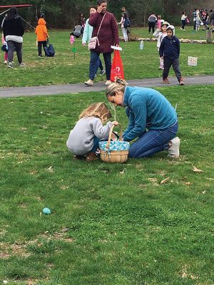 Lions Club Easter Egg Bingo Hunt 
Children had fun at Saturday’s Lions Club Easter Egg Bingo Hunt at Arch of the Meadow, located at the former airfield on Mendell Road in Rochester. Scenes include brothers Lucas (red coat) and Ryan (blue coat) Gelinas, who were excited to visit with the Easter Bunny played by Lindsey Bacchiocchi. Henry Kanaly won the raffle and took home a gift basket. Photos by Ashlyn Buzniak, Marilou Newell and Mick Colageo
