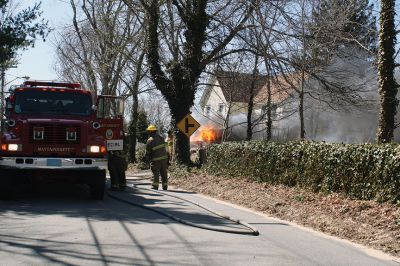 Two Fires in Mattapoisett
“The Mattapoisett Fire Department had a busy day on Thursday, April 4. While fighting a brush fire on Meadowbrook Lane. They received a call regarding a car fire on Acushnet Road. Both fires were attracted a lot  of attention but were extinguished quickly by the Department. Photo by Paul Lopes
