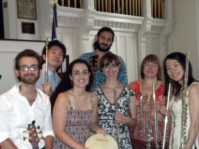 World Flutes Ensemble
Members of the World Flutes Ensemble will participate in the National Flute Association’s cabaret in Las Vegas, Nevada next week.  Locals enjoyed hearing the music they will play at the convention on Sunday in Marion.  Members include Amy Conti, Bhrigu Sahni, Ana Barreiro, Shota Ishikawa, Max McKellar, Wendy Rolfe & Kazuyo Kuriya. 
