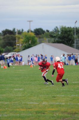 Youth Football 
The Old Rochester Bulldogs Youth Football Team faces off against the visiting Portsmouth Youth Football team from Rhode Island on Sunday, September 9 at Old Rochester Regional High School.  Photo by Felix Perez.
