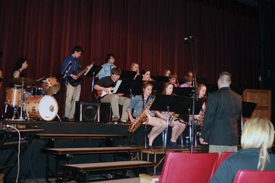 FORM Concert
ORRHS Music Director, Michael Barnicle presented several awards to outstanding seniors in the music program. Those recipients were: Chorus Award/Justin Smilan; John Philip Sousa Band Award/Keren Satkin; Louis Armstrong Jazz Band Award/Matthew Pereira; and ORR Music Director’s Awards/ Brittany Hotte, and Paige Santos. Photo by Marilou Newell
