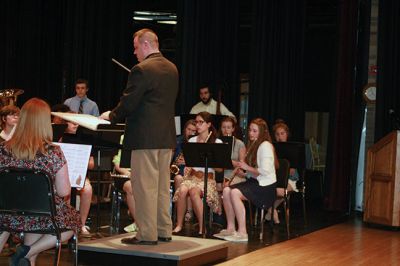 FORM Concert
ORRHS Music Director, Michael Barnicle presented several awards to outstanding seniors in the music program. Those recipients were: Chorus Award/Justin Smilan; John Philip Sousa Band Award/Keren Satkin; Louis Armstrong Jazz Band Award/Matthew Pereira; and ORR Music Director’s Awards/ Brittany Hotte, and Paige Santos. Photo by Marilou Newell
